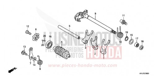 BARILLET DE SELECTION CBR250RAD de 2013